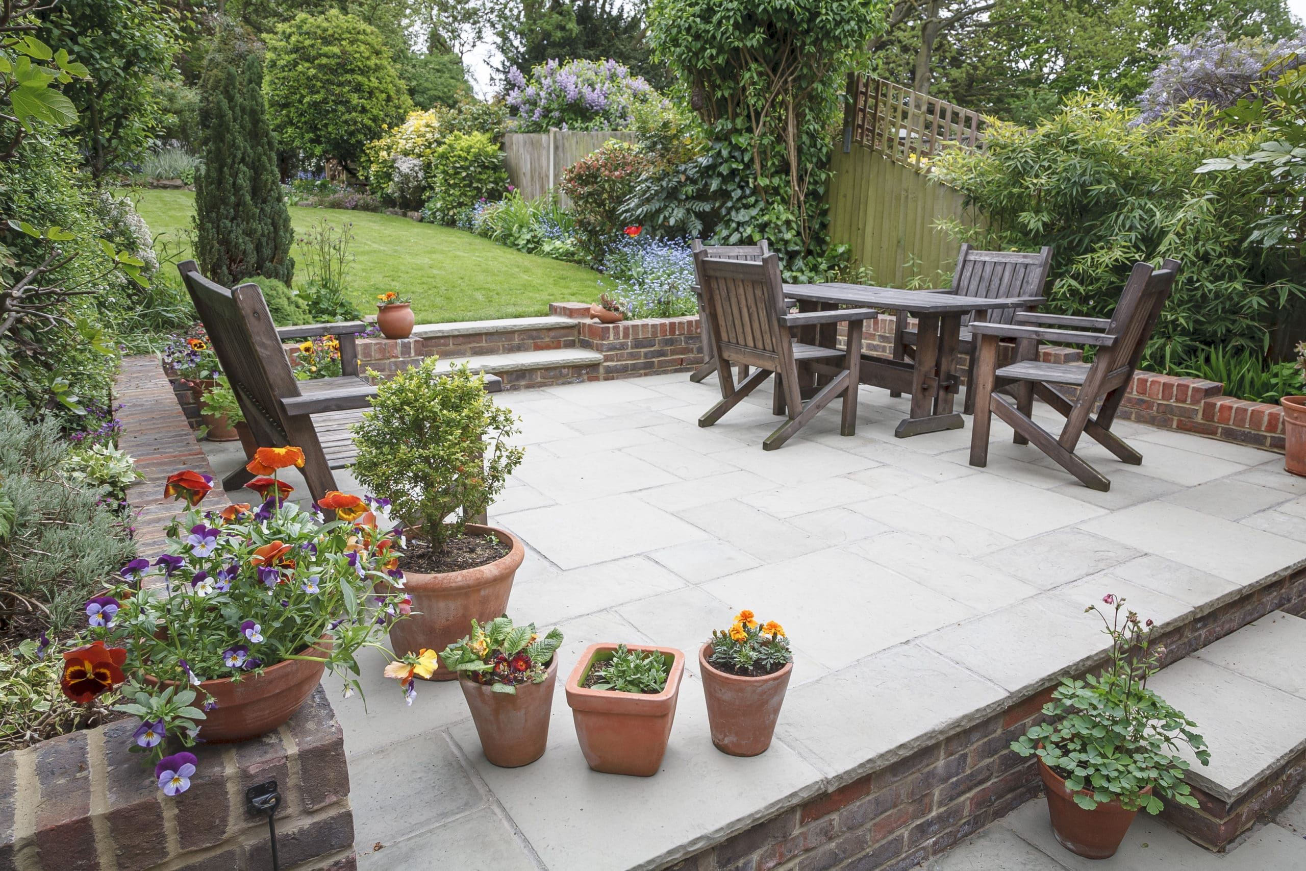 Concrete Patio Setting